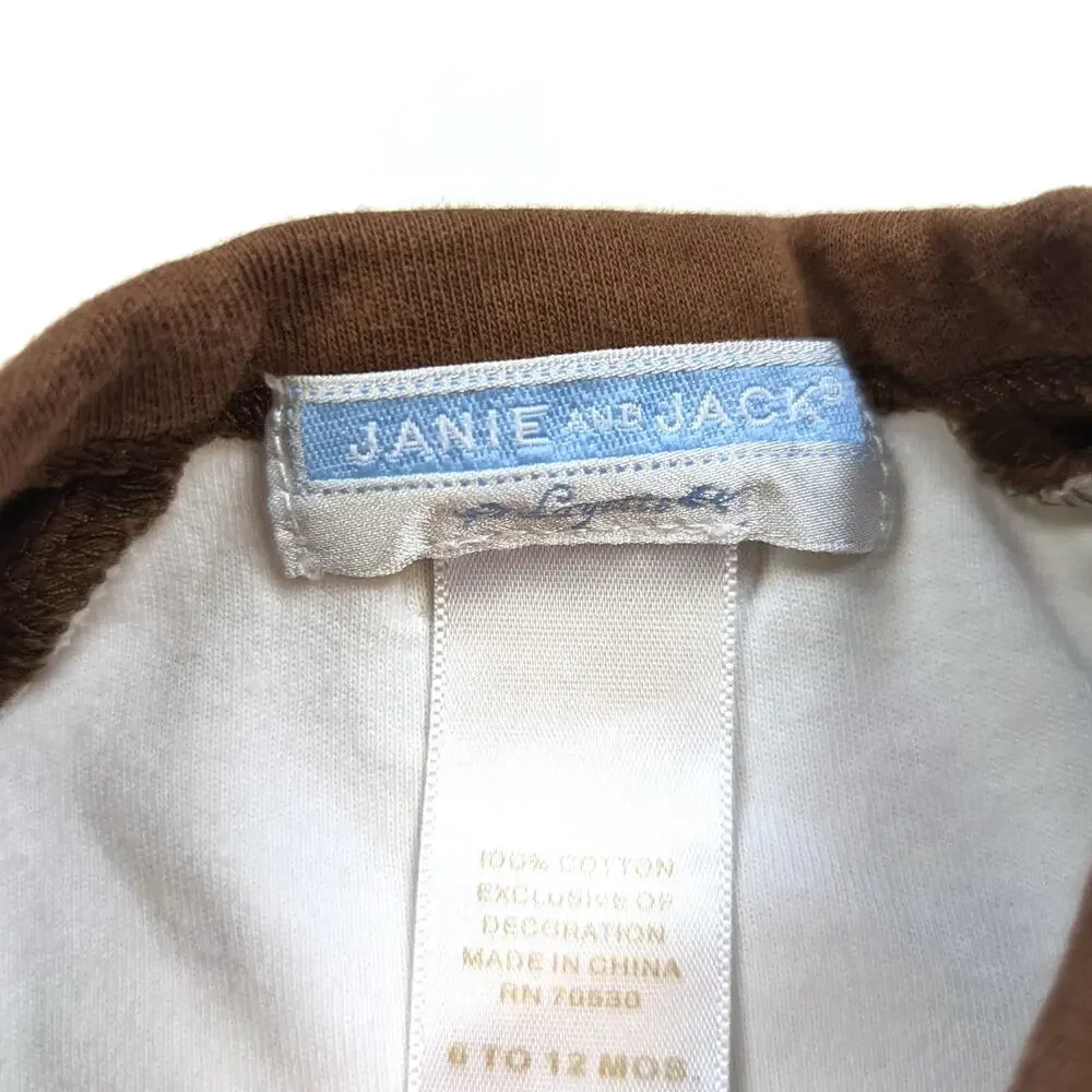 Janie and Jack Onesie Baby Boys Sz 6-12m Raglan Airplane Long Sleeve 2010